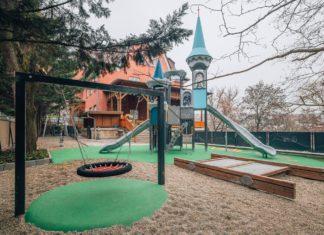 8,6 méteres torony, mókuskerék, középkori rugós paripák: megújult a Százszorszép Óvoda udvara