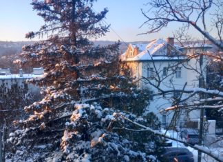 Ritkán látott hóhelyzet Budán: tükörjégen csúszkáló gyalogosok a járdákon, koccanások az utakon