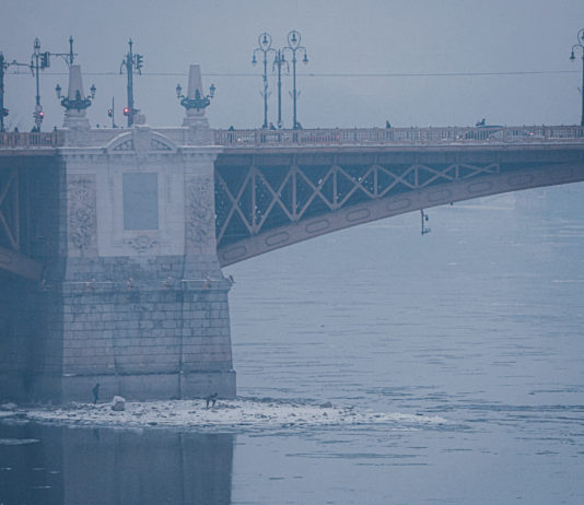 Téli varázs a Duna-parton: Jégtáblák tánca a Margit híd lábánál